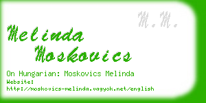 melinda moskovics business card